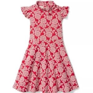 Janie and Jack Red Floral Jacquard Dress 4